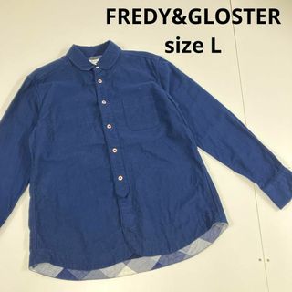 フレディアンドグロスター(FREDY & GLOSTER)のFREDY&GLOSTER シャツ　フランネル　ネイビー　ワークシャツ　古着(シャツ)