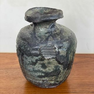 壺 壷 つぼ 花瓶 花器 花入 作家 作品 銘有 名あり ゴツゴツ 土