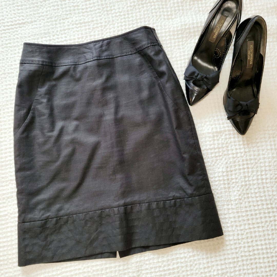 MICHEL KLEIN(ミッシェルクラン)のMICHEL KLEIN　黒スカート　タイトスカート　ビジネススカート レディースのスカート(ひざ丈スカート)の商品写真