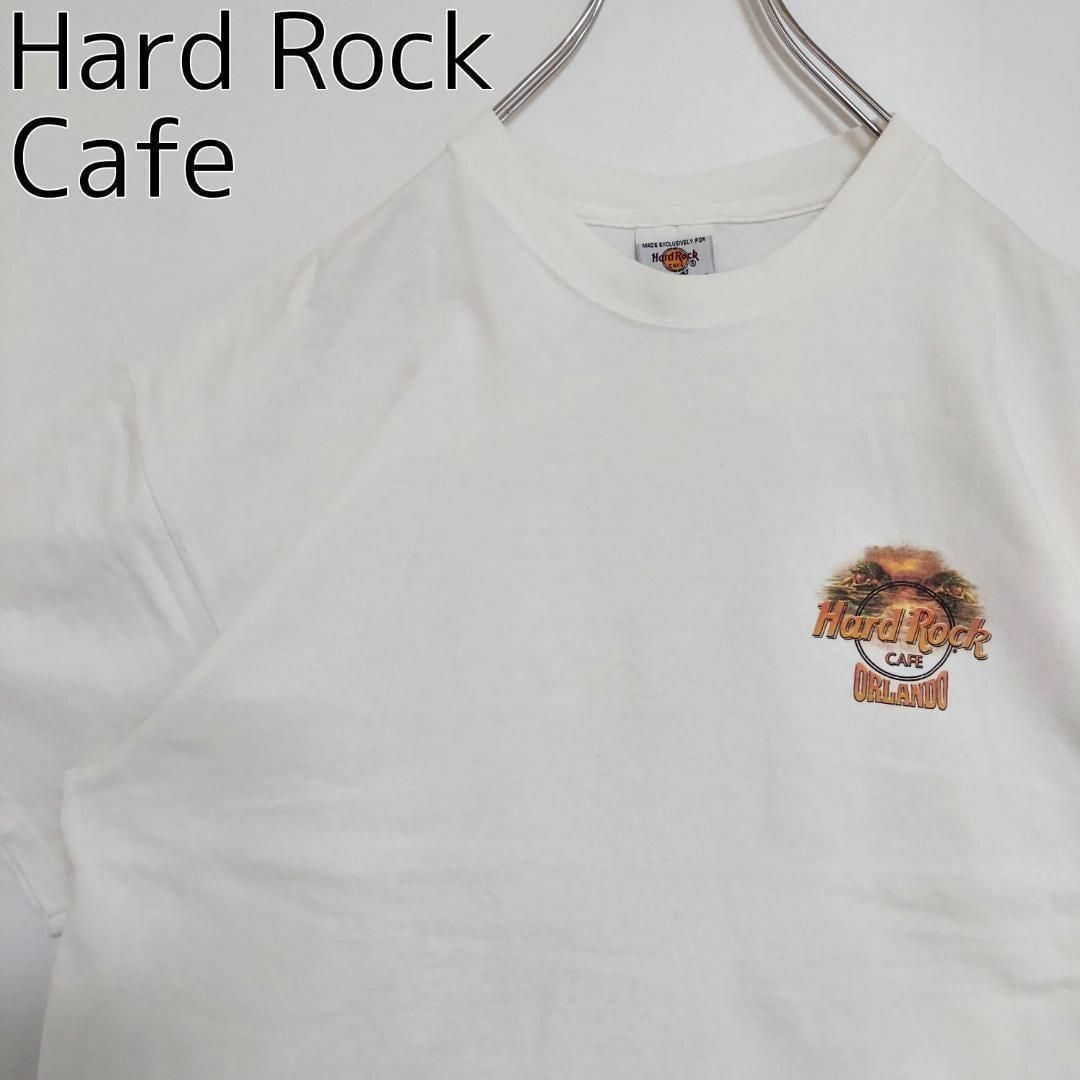 ハードロックカフェ アニマルプリントTシャツ オーランド XL ホワイト 白 赤 メンズのトップス(Tシャツ/カットソー(半袖/袖なし))の商品写真