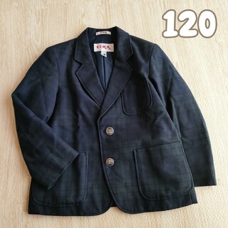 120 タータンチェックのジャケット長袖　　ブレザー　フォーマルセレモニー(ジャケット/上着)