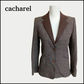 キャシャレル(cacharel)のcacharel キャシャレル チェック テーラードジャケット レトロ おじかわ(テーラードジャケット)