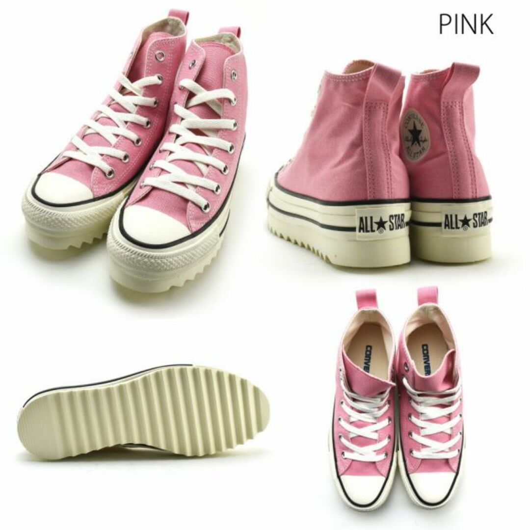 CONVERSE(コンバース)の【PINK】コンバース CONVERSE オールスター シャークソール ＨＩレディース スニーカー ハイカット 厚底 ブラック ピンク ホワイト ALL STAR SHARKSOLE HI【送料無料】 レディースの靴/シューズ(スニーカー)の商品写真