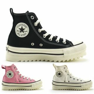 コンバース(CONVERSE)の【PINK】コンバース CONVERSE オールスター シャークソール ＨＩレディース スニーカー ハイカット 厚底 ブラック ピンク ホワイト ALL STAR SHARKSOLE HI【送料無料】(スニーカー)