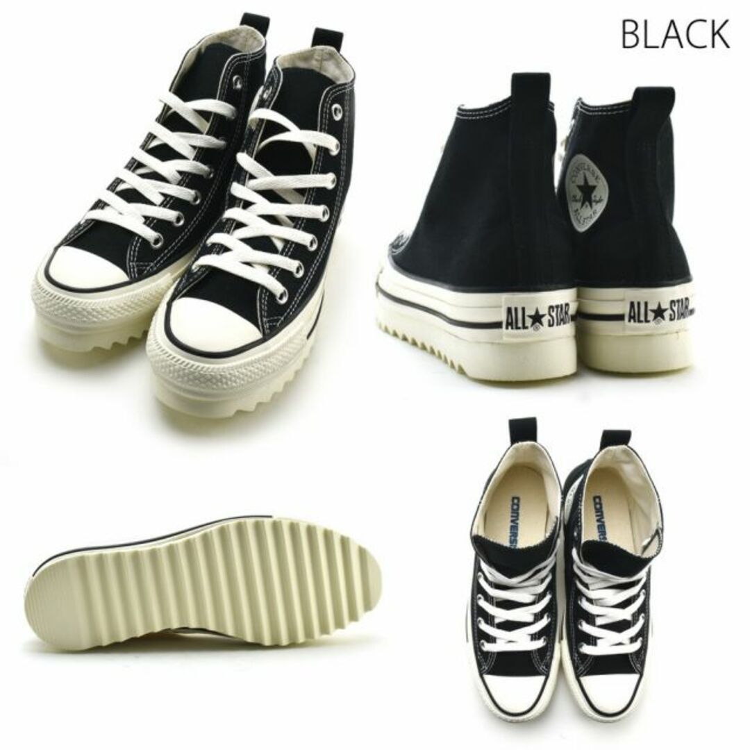 CONVERSE(コンバース)の【BLACK】コンバース CONVERSE オールスター シャークソール ＨＩレディース スニーカー ハイカット 厚底 ブラック ピンク ホワイト ALL STAR SHARKSOLE HI【送料無料】 レディースの靴/シューズ(スニーカー)の商品写真