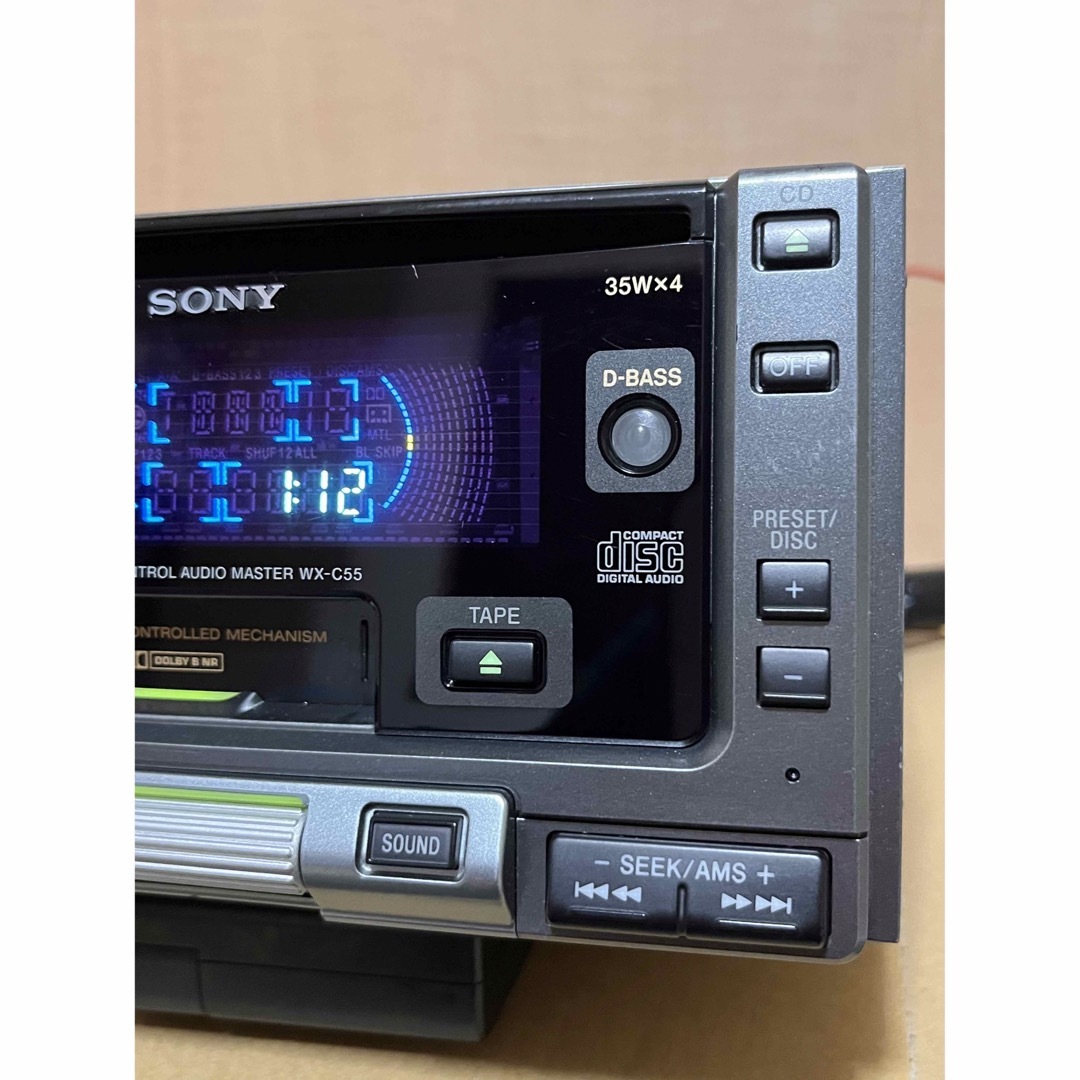 SONY(ソニー)の希少品　ソニー　CD カセットデッキ　WX-C55 自動車/バイクの自動車(カーオーディオ)の商品写真