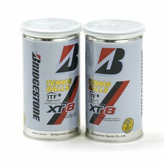 ブリヂストン(BRIDGESTONE)のXT8ブリジストンテニスボール、カラーイエロー、２個入り２缶セット（合計４個）(ボール)