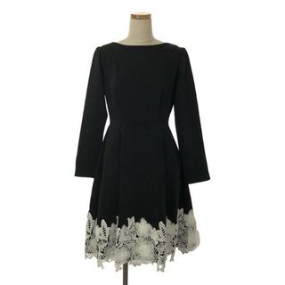 【美品】  JENNE / ジェンヌ | ラグジュアリーレースヘムワンピース | S | ブラック | レディース(ロングワンピース/マキシワンピース)