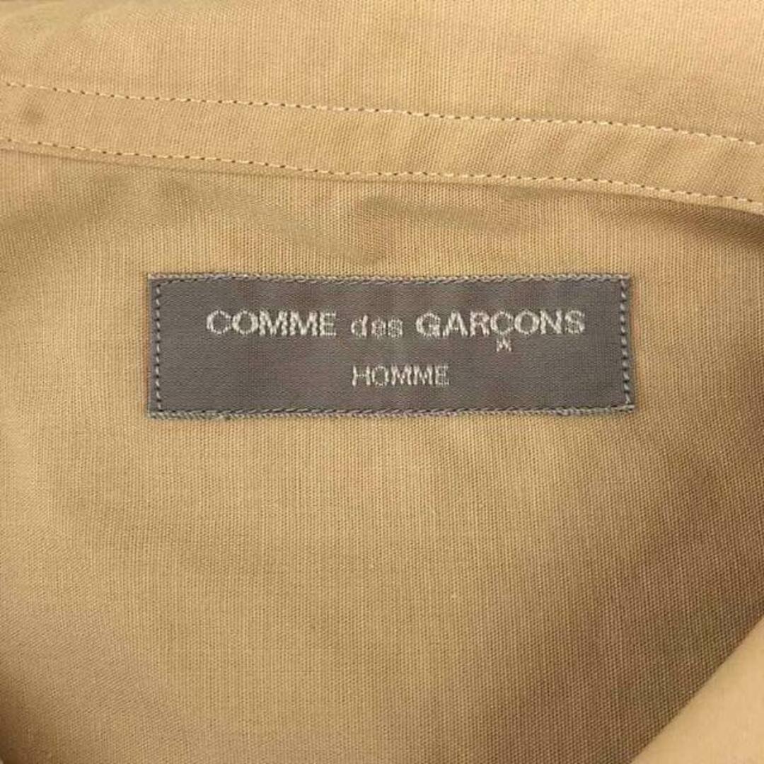 COMME des GARCONS HOMME(コムデギャルソンオム)のCOMME des GARCONS HOMME / コムデギャルソンオム | 銀タグ フロントストライプ パッチワーク オープンカラーシャツ | ベージュ | メンズ メンズのトップス(Tシャツ/カットソー(七分/長袖))の商品写真