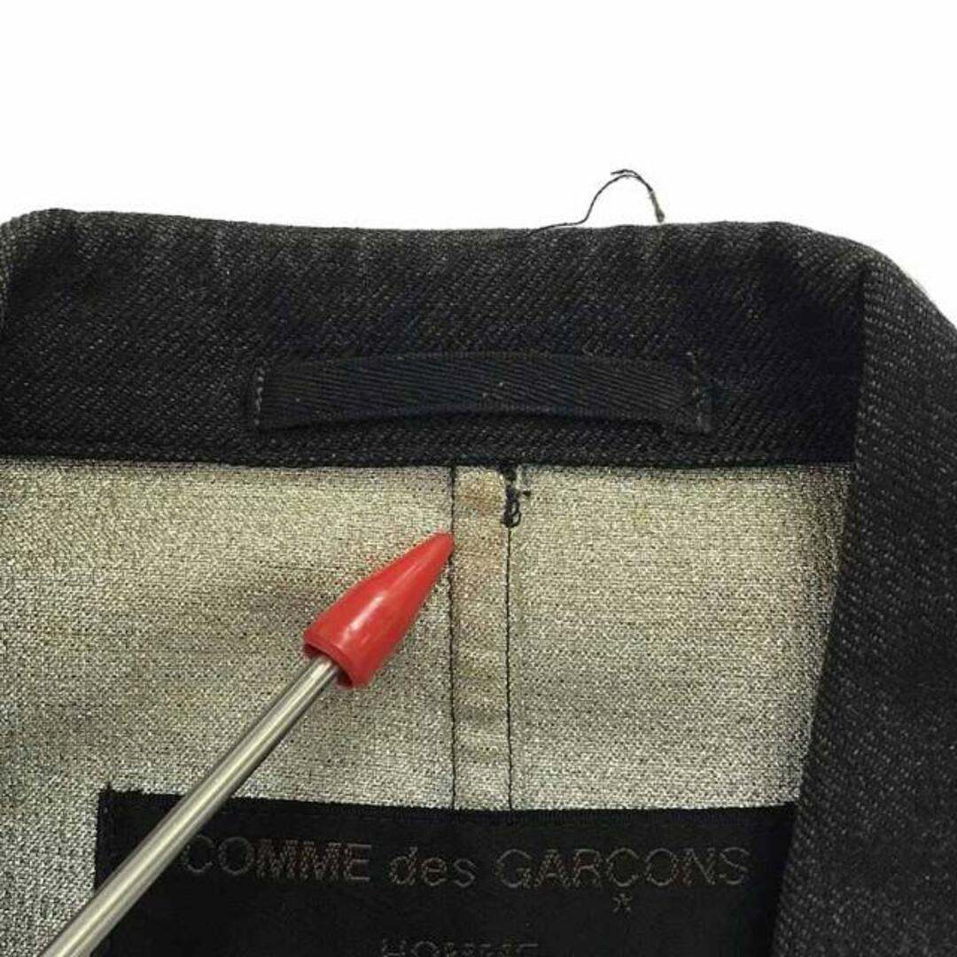 COMME des GARCONS HOMME(コムデギャルソンオム)のCOMME des GARCONS HOMME / コムデギャルソンオム | 2002AW | 製品洗い ウール混 ボンディング 裾切替 3B テーラードジャケット | M | ブラック | メンズ メンズのジャケット/アウター(その他)の商品写真