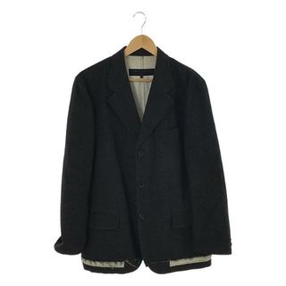 コムデギャルソンオム(COMME des GARCONS HOMME)のCOMME des GARCONS HOMME / コムデギャルソンオム | 2002AW | 製品洗い ウール混 ボンディング 裾切替 3B テーラードジャケット | M | ブラック | メンズ(その他)