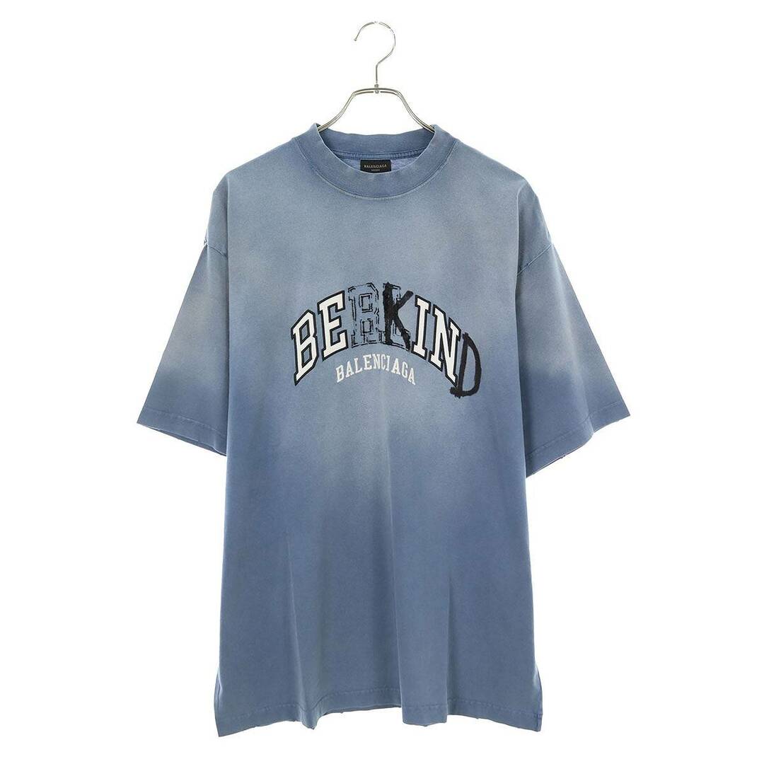 Balenciaga(バレンシアガ)のバレンシアガ  23AW  764235 TPVD5 BE KINDプリントダメージ加工Tシャツ メンズ M メンズのトップス(Tシャツ/カットソー(半袖/袖なし))の商品写真