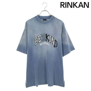 バレンシアガ(Balenciaga)のバレンシアガ  23AW  764235 TPVD5 BE KINDプリントダメージ加工Tシャツ メンズ M(Tシャツ/カットソー(半袖/袖なし))