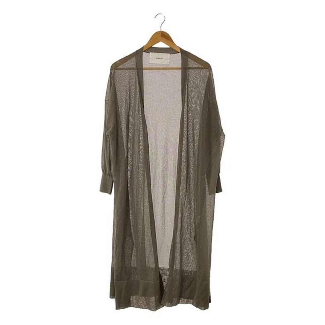 ADAWAS(アダワス)のADAWAS / アダワス | SHEER LONG CARDIGAN シアーロングカーディガン | F | グレー | レディース レディースのトップス(カーディガン)の商品写真