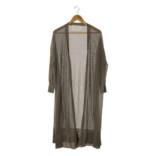 アダワス(ADAWAS)のADAWAS / アダワス | SHEER LONG CARDIGAN シアーロングカーディガン | F | グレー | レディース(カーディガン)