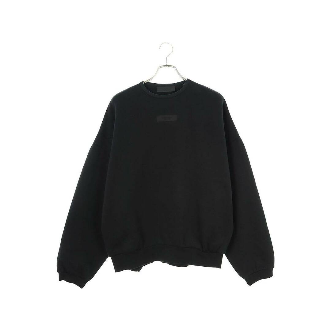 FEAR OF GOD(フィアオブゴッド)のフォグ  ESSENTIALS CREWNECK SWEAT Jet Black フロントラバーロゴスウェット メンズ M メンズのトップス(スウェット)の商品写真