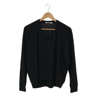 ティーバイアレキサンダーワン(T by Alexander Wang)のT by Alexander Wang / ティーバイアレキサンダーワン | ドルマンスリーブ クルーネックスウェット | XS | ブラック | レディース(トレーナー/スウェット)