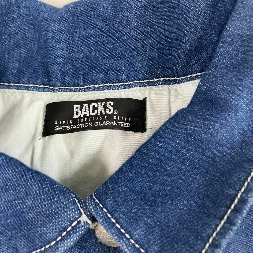 BACKS(バックス)のBACKS デニムジャケット　ショート丈　スウェット地　ギャル　古着女子 レディースのジャケット/アウター(Gジャン/デニムジャケット)の商品写真