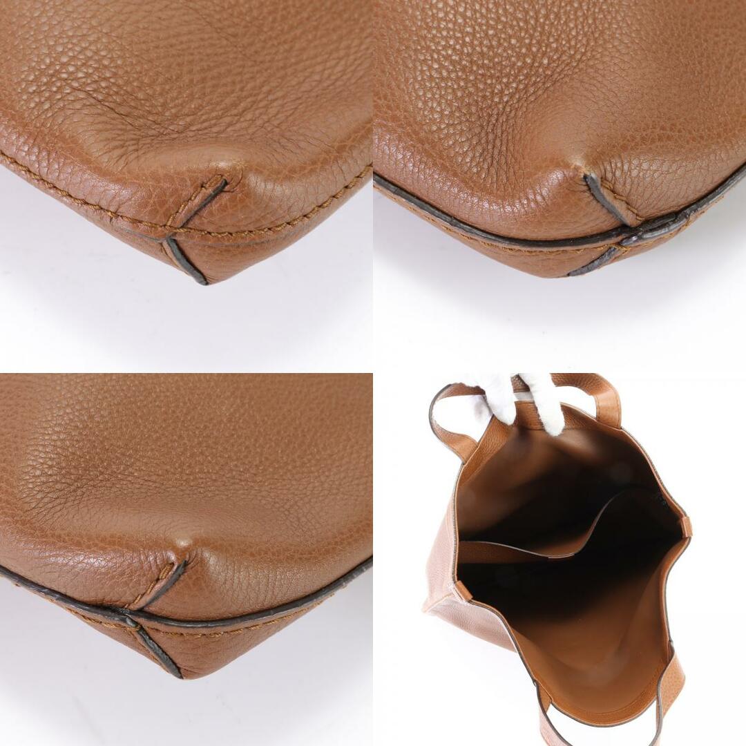 Gucci(グッチ)の新品同様 グッチ 295262 レザー トート バッグ ショルダー ビジネス 通勤 書類鞄 本革 ブラウン 茶色 紳士 A4 メンズ EEM M7-5 メンズのバッグ(トートバッグ)の商品写真