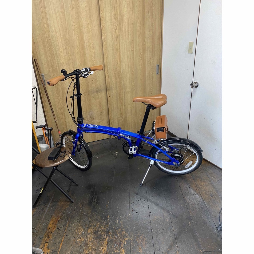 中古車　電動自転車　デイトナ ポタリングバイク DE01　20インチ　9段　美品 スポーツ/アウトドアの自転車(自転車本体)の商品写真