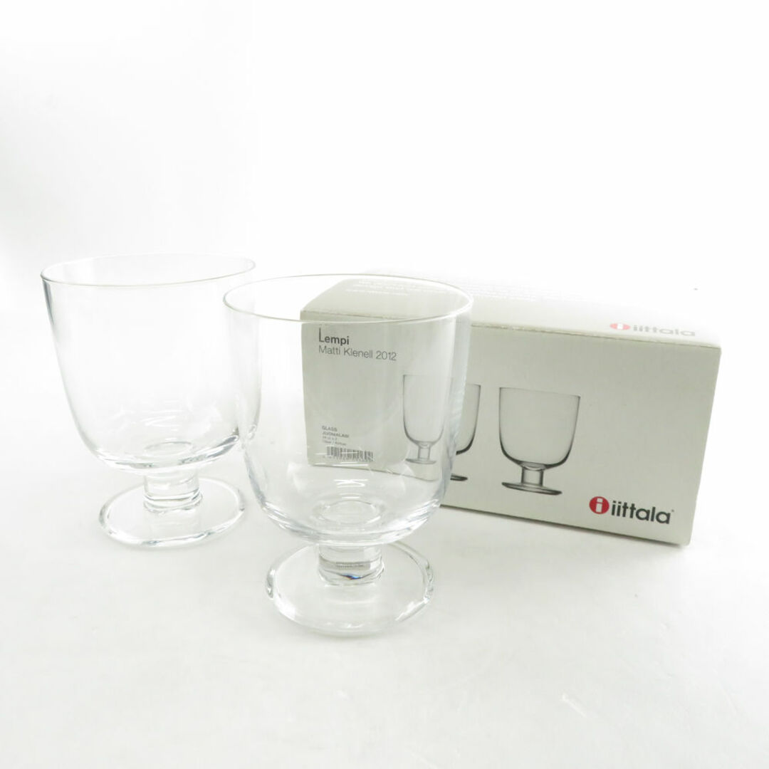 iittala(イッタラ)の美品 iittala イッタラ レンピ グラス 2点 ペア 340ml クリア 北欧 SU5457B4  インテリア/住まい/日用品のキッチン/食器(グラス/カップ)の商品写真