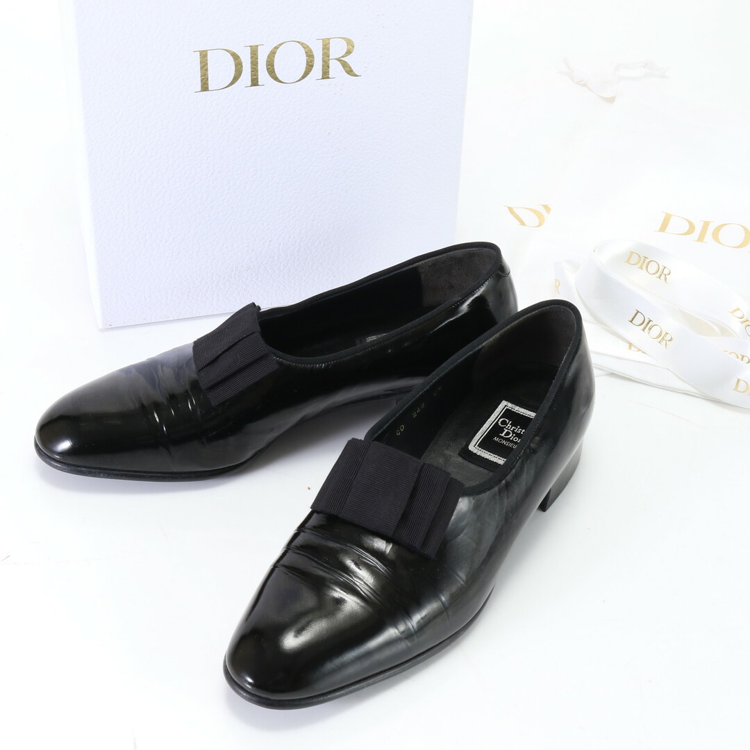 Christian Dior(クリスチャンディオール)のクリスチャンディオール ローファー ドレスシューズ リボン ブラック 黒 40 27cm 相当 CD 249 25 ビジネス 紳士 靴 メンズ EPM M8-1 メンズの靴/シューズ(ドレス/ビジネス)の商品写真