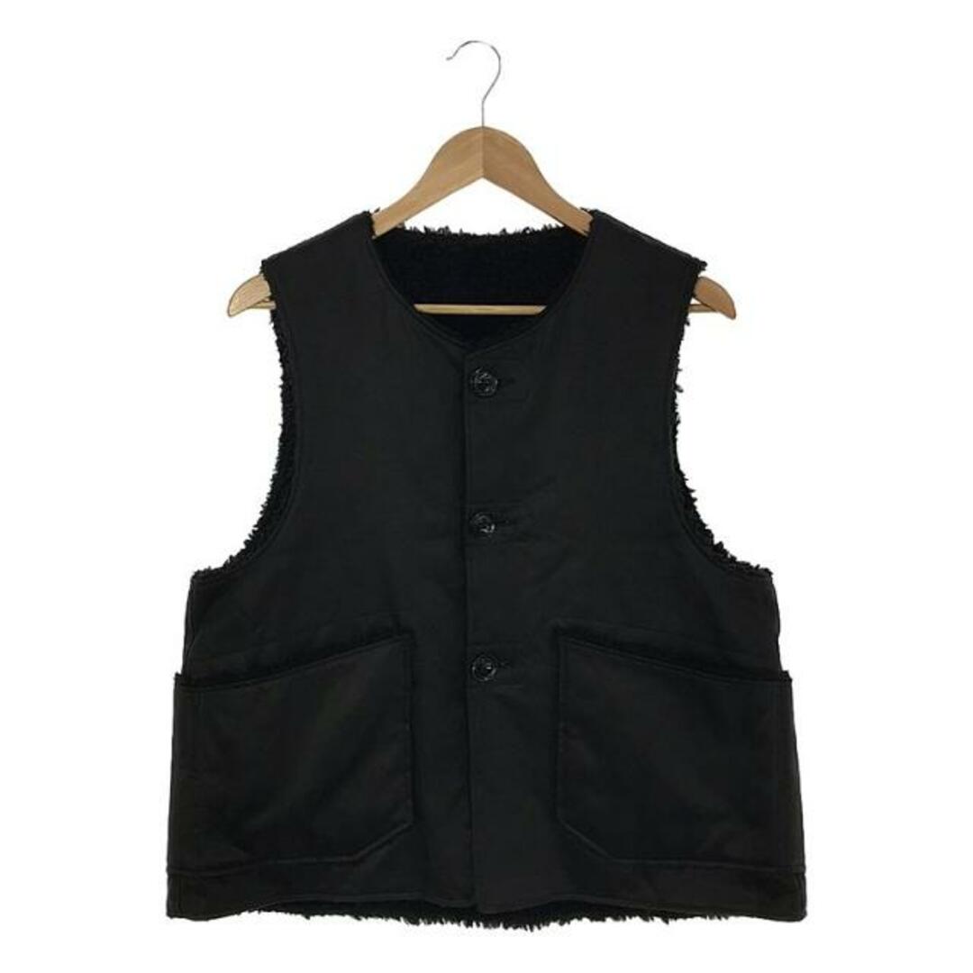 Engineered Garments(エンジニアードガーメンツ)のEngineered Garments / エンジニアドガーメンツ | over vest / リバーシブル ボア オーバーベスト | M | ブラック | メンズ メンズのトップス(ベスト)の商品写真