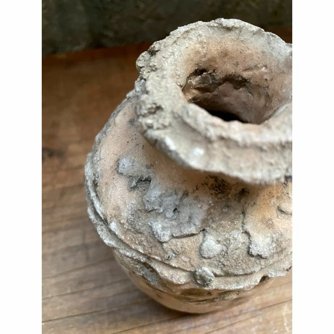 人気商品 壺 壷 つぼ 花瓶 花器 花入 作家 作品 ゴツゴツ 土 味わい 民藝 陶芸