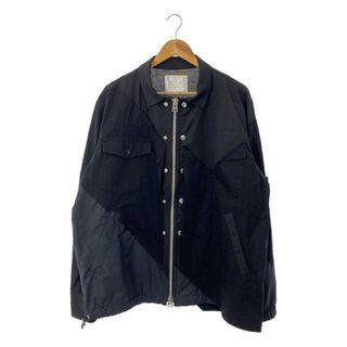 サカイ(sacai)の【新品】  sacai / サカイ | 2021SS | Solid Mix Blouson 異素材切替 ソリッド ミックス ブルゾン ジャケット | 3 | ブラック | メンズ(その他)