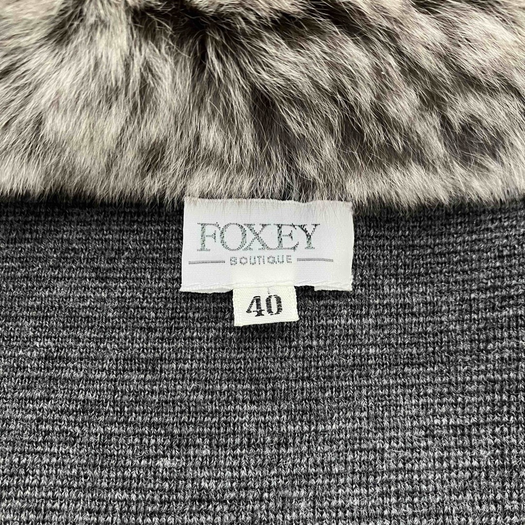 FOXEY - 状態良品 フォクシー グレーウールジャケット グレー FOXEY - 状態良品 フォクシー グレーウールジャケット グレー