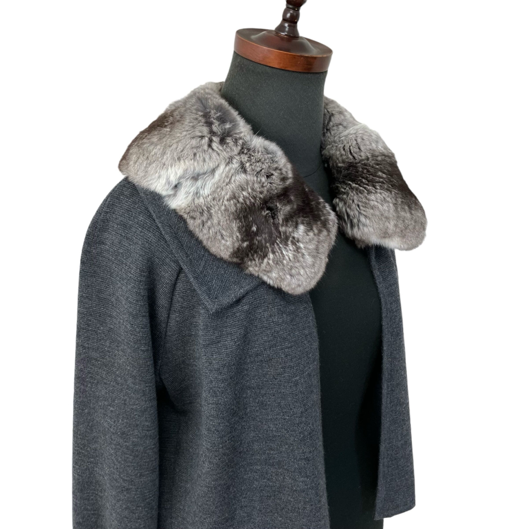 FOXEY - 状態良品 フォクシー グレーウールジャケット グレー FOXEY - 状態良品 フォクシー グレーウールジャケット グレー