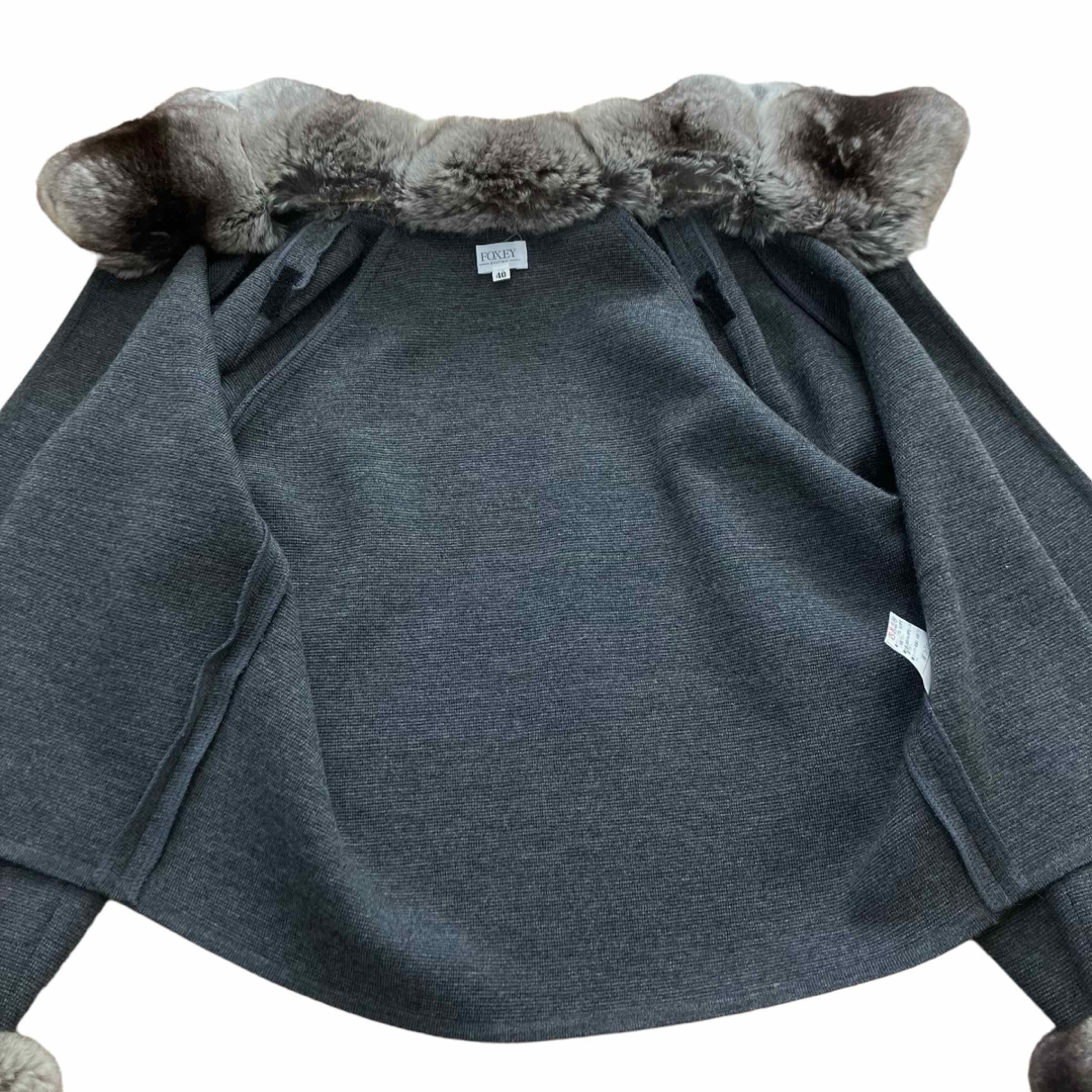 FOXEY - 状態良品 フォクシー グレーウールジャケット グレー FOXEY - 状態良品 フォクシー グレーウールジャケット グレー