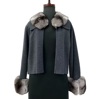 FOXEY - 状態良品 フォクシー グレーウールジャケット グレー FOXEY - 状態良品 フォクシー グレーウールジャケット グレー