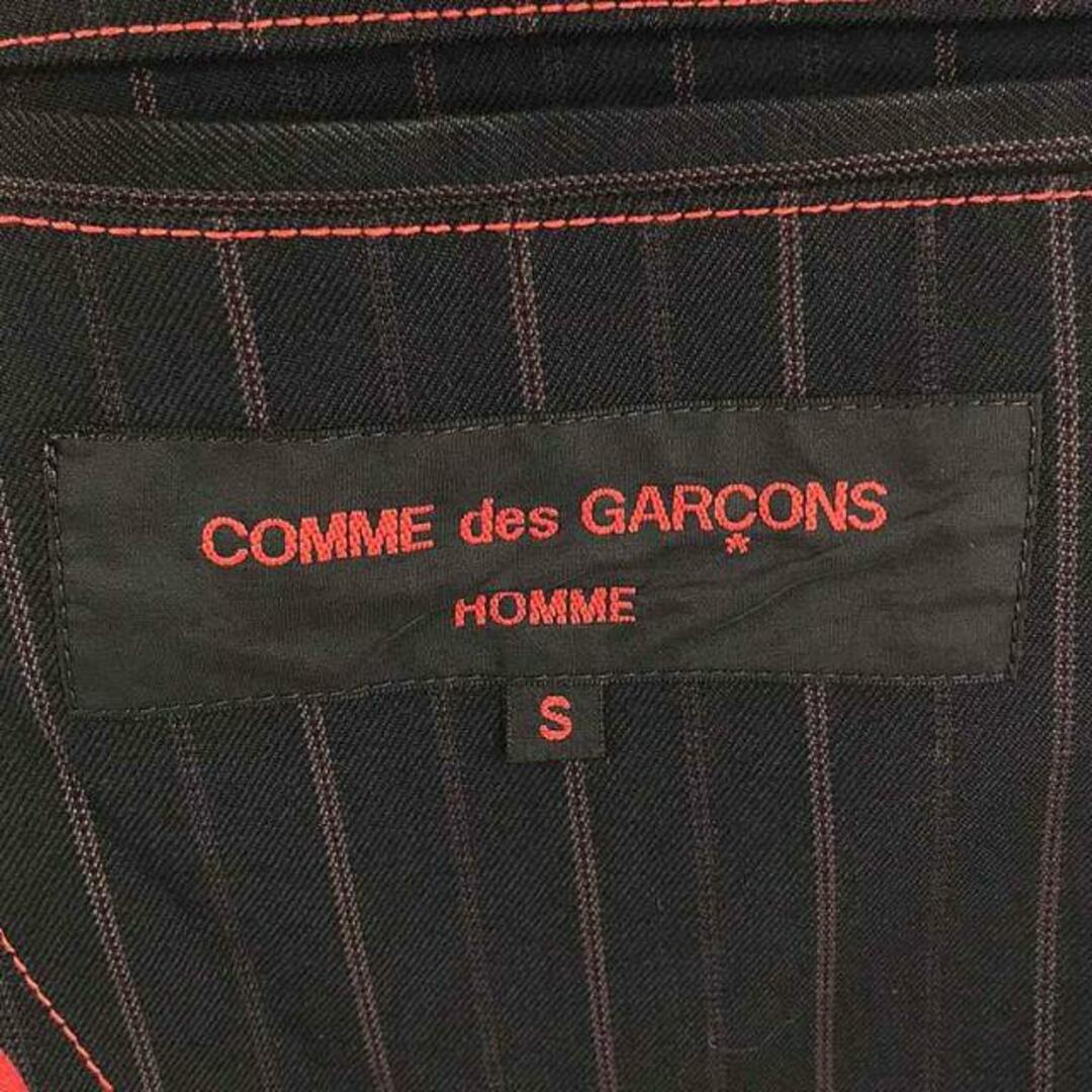 COMME des GARCONS HOMME(コムデギャルソンオム)のCOMME des GARCONS HOMME / コムデギャルソンオム | 2008AW | 製品染め ウール ストライプ ボンディング 3B テーラードジャケット | S | ブラック | メンズ メンズのジャケット/アウター(その他)の商品写真