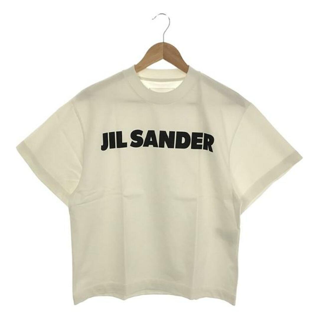 Jil Sander(ジルサンダー)の【美品】  JIL SANDER / ジルサンダー | ロゴプリント クルーネック Tシャツ | XS | ホワイト | レディース レディースのトップス(Tシャツ(半袖/袖なし))の商品写真