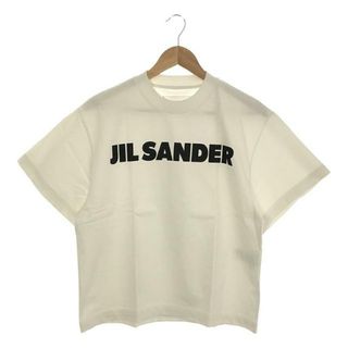 ジルサンダー(Jil Sander)の【美品】  JIL SANDER / ジルサンダー | ロゴプリント クルーネック Tシャツ | XS | ホワイト | レディース(Tシャツ(半袖/袖なし))