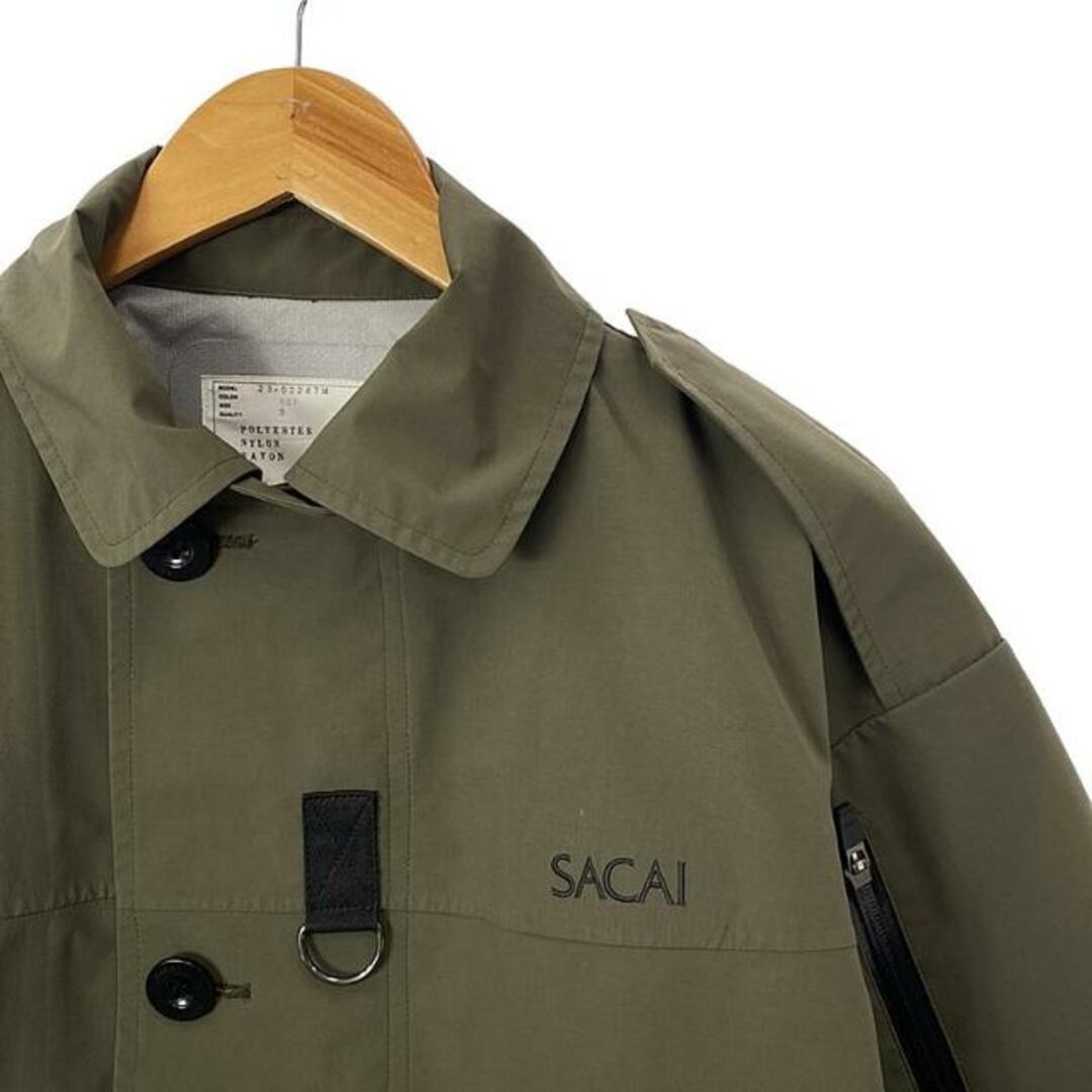 ジャケット/アウター【新品】  sacai / サカイ | 2023AW | Matte Taffeta Breathable Waterproof マットタフタ ウォータープルーフジャケット | 3 | カーキ | メンズ