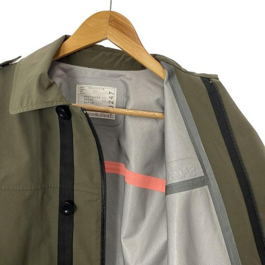 sacai(サカイ)の【新品】  sacai / サカイ | 2023AW | Matte Taffeta Breathable Waterproof マットタフタ ウォータープルーフジャケット | 3 | カーキ | メンズ メンズのジャケット/アウター(その他)の商品写真