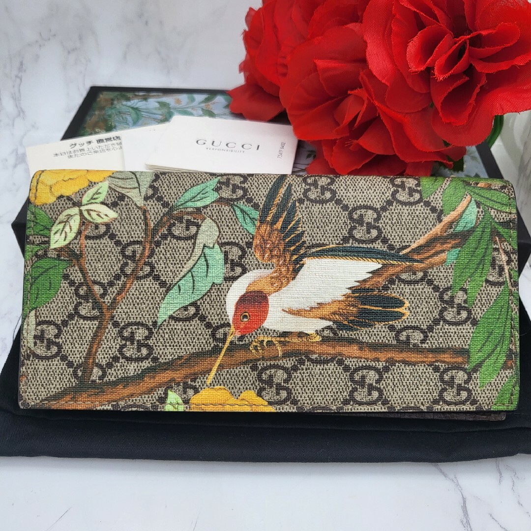 Gucci(グッチ)の【極美品】 GUCCI グッチ ティアン 長財布 財布 鳥 メンズのファッション小物(長財布)の商品写真