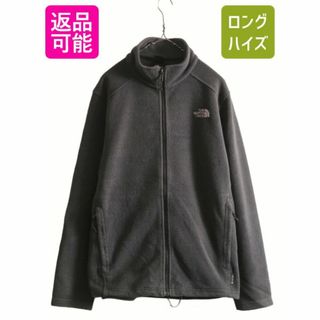 ザノースフェイス(THE NORTH FACE)のノースフェイス フリース ジャケット メンズ L 古着 The North Face FLASHDRY フルジップ ジャンパー ブルゾン アウトドア ハイネック 濃灰(ブルゾン)