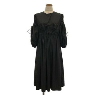 セシリーバンセン(CECILIE BAHNSEN)のCecilie Bahnsen / セシリーバンセン | DANIELLA DRESS / ダニエラドレス ギャザー ワンピース | UK8/US4 | ブラック | レディース(ロングワンピース/マキシワンピース)