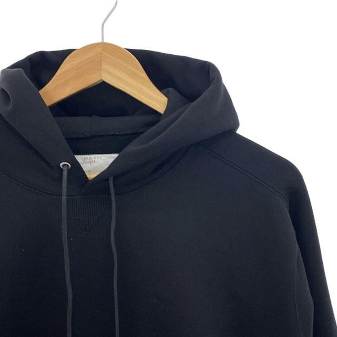 sacai(サカイ)の【新品】  sacai / サカイ | S Sweat Jersey Hoodie サイドスリット スウェット フーディ プルオーバーパーカー | 3 | ブラック | メンズ メンズのトップス(スウェット)の商品写真