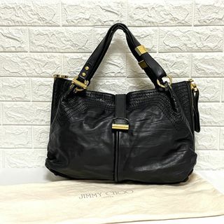 ジミーチュウ(JIMMY CHOO)の★JIMMY CHOO★トートバッグ ブラック レザー 肩掛け ゴールド金具(ショルダーバッグ)