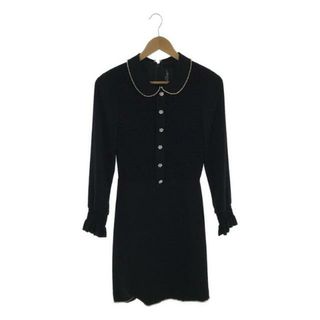 マークジェイコブス(MARC JACOBS)のMARC JACOBS / マークジェイコブス | THE LITTLE BLACK DRESS ビジュー装飾 ワンピース | 0 | ブラック | レディース(ひざ丈ワンピース)