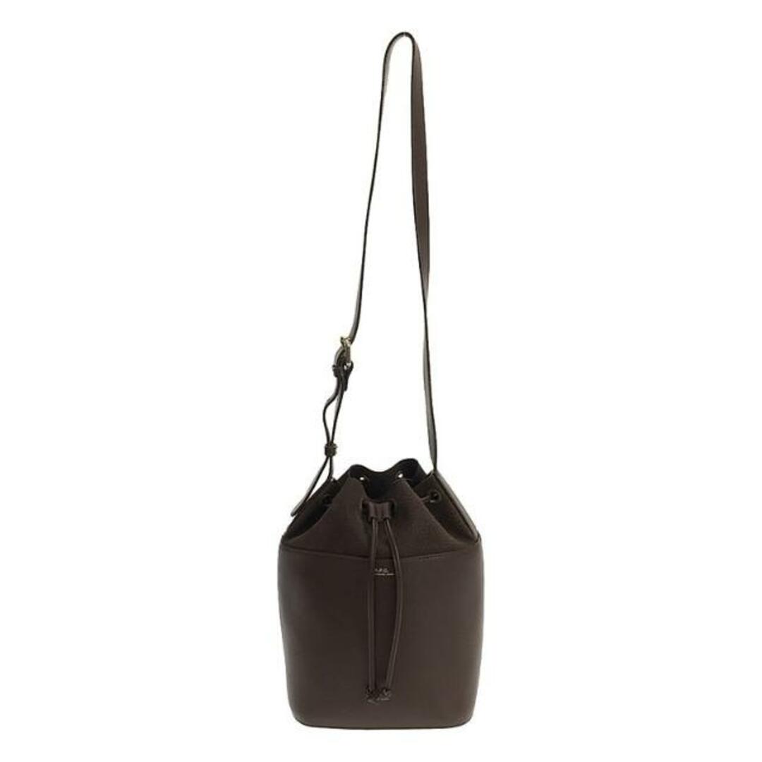 A.P.C(アーペーセー)のA.P.C. / アーペーセー | claire leather and suede bucket bag ショルダーバッグ | ダークブラウン | レディース レディースのバッグ(ショルダーバッグ)の商品写真