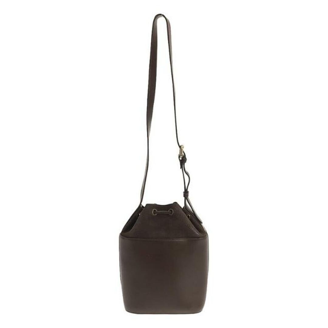 A.P.C(アーペーセー)のA.P.C. / アーペーセー | claire leather and suede bucket bag ショルダーバッグ | ダークブラウン | レディース レディースのバッグ(ショルダーバッグ)の商品写真