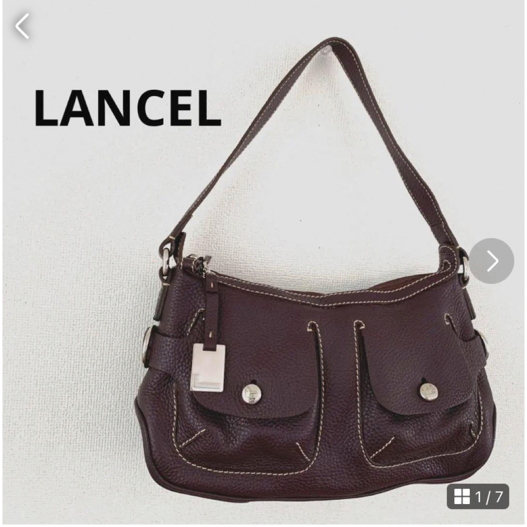 LANCEL(ランセル)のランセル【LANCEL】ショルダーバッグ ボルドー レザー 美品 レディースのバッグ(ショルダーバッグ)の商品写真