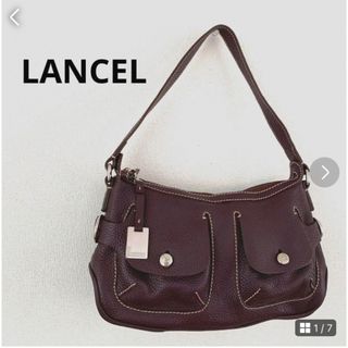 ランセル(LANCEL)のランセル【LANCEL】ショルダーバッグ ボルドー レザー 美品(ショルダーバッグ)