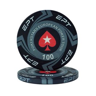 EPT ポーカーチップ $100-25枚 (トランプ/UNO)