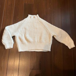 エイチアンドエム(H&M)のH&M 厚手 白ニット チャンキーニット ショート丈 Mサイズ used(ニット/セーター)